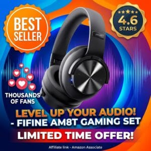 FIFINE AM8T XLR/USB Gaming Microphone Set with RGB Boom Arm