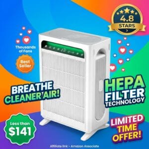 KNKA Air Purifier HEPA for Large Rooms – AHAM Certified