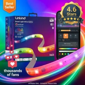 Linkind AuraScape 10ft Smart LED Strip Lights – Segmented Color