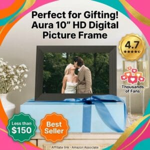 Aura 10″ HD Digital Picture Frame – Free Unlimited Storage