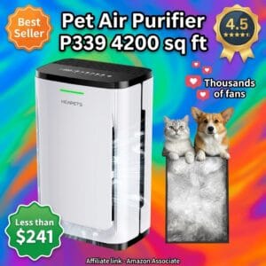 Pet Air Purifier 4200 sq ft with 7-Stage HEPA Filter