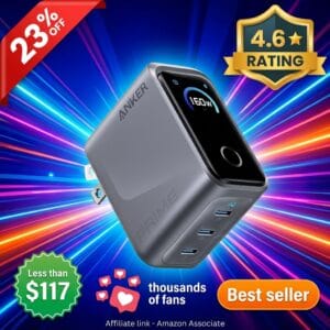 Anker Prime 160W GaN USB C Charger with Smart Display