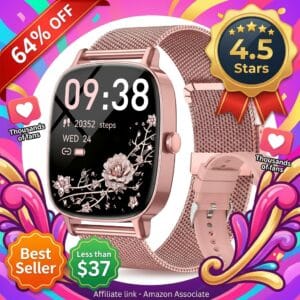 Smart Watch for Women – Bluetooth Calls and Fitness Tracker