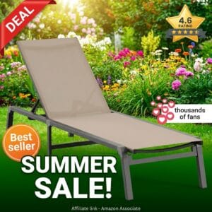 Aluminum Chaise Lounge Outdoor Foldable Patio Pool Chair