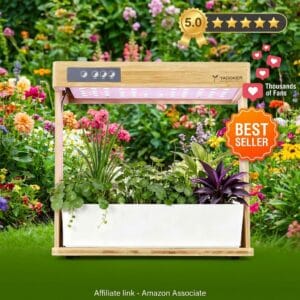 Yadoker 8-Pod Hydroponic Garden Kit with LED Grow Light