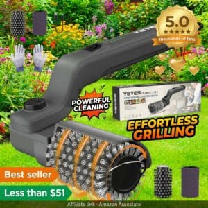 YEYES Cordless Electric Grill Brush – 7-Angle BBQ Cleaner