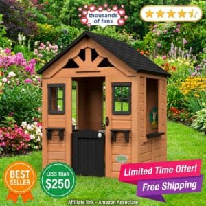 Backyard Discovery Sweetwater Cedar Kids Playhouse Cottage