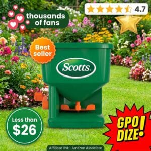 Scotts Whirl Hand-Powered Spreader for Seed and Fertilizer