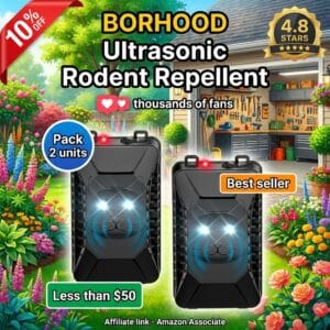 BORHOOD Ultrasonic Rodent Repellent 2-Pack Plug-in