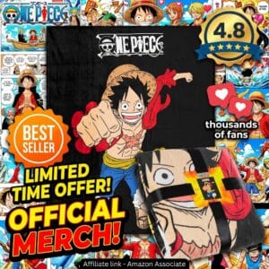 One Piece Fleece Throw Blanket – Luffy Anime Room Decor