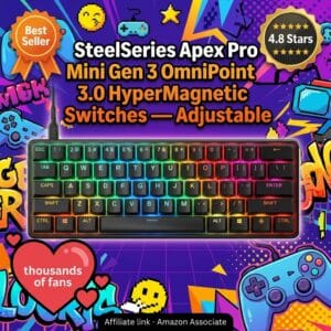 SteelSeries Apex Pro Mini Gen 3 – 60% Gaming Keyboard