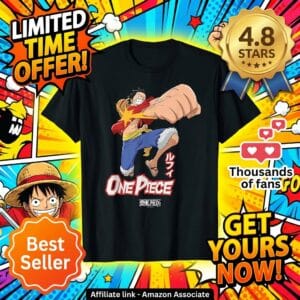 One Piece Luffy Straw Hat Skull T-Shirt – Front and Back Print
