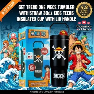 One Piece Tumbler 30oz – Insulated Travel Mug for Kids and Teens