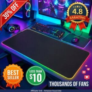 XXL Gaming Mouse Pad 31.5×15.7 In, Non-Slip and Waterproof