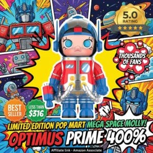 POP MART MEGA Space Molly 400% Optimus Prime 11.6 in Figure