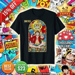 One Piece Monkey D. Luffy Stained Glass T-Shirt
