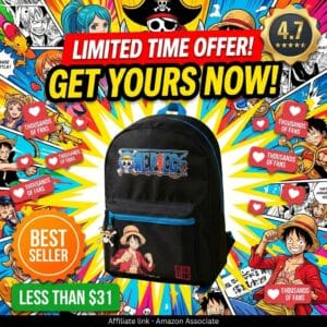 One Piece Luffy Boys Backpack – Anime School Bag Gift