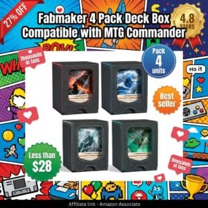 Fabmaker MTG Commander Deck Box 4 Pack – Best for Magic
