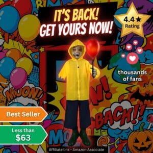 IT Movie 4ft Animatronic Halloween Prop – Horror Decor