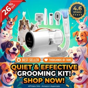 oneisall Quiet Cat Clippers – 50dB Cordless Grooming Kit