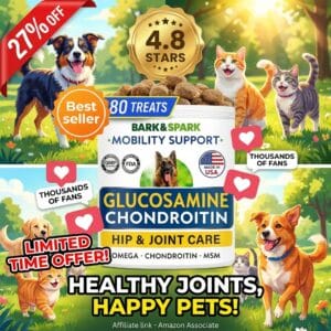 BARK&SPARK Glucosamine Treats for Dogs – 180 Count Joint Support