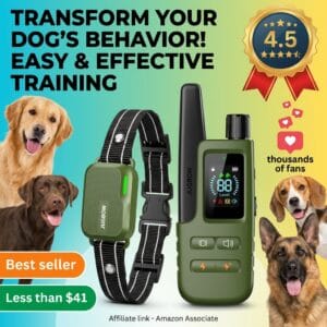 Dog Training Collar with Remote, 4500FT Range, 4 Modes