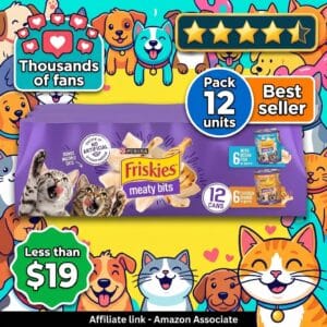 Purina Friskies Wet Cat Food Variety Pack, 12 Cans 13.5 oz