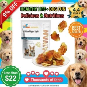 Soft Chicken Wrapped Apple Dog Treats for Training