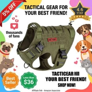 OneTigris Tactical Dog Harness No-Pull with Handle