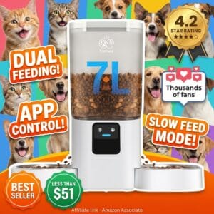 Frienhund Dual Automatic Cat Feeder for 2 Cats with WiFi