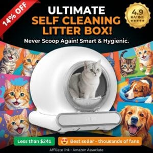 Self Cleaning Litter Box for Multiple Cats with App Control