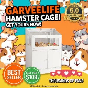 GarveeLife Large Hamster Cage with Storage Cabinet