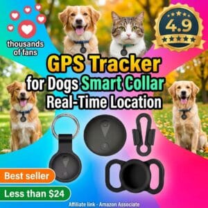 Dog GPS Tracker with No Monthly Fee for Apple Find My